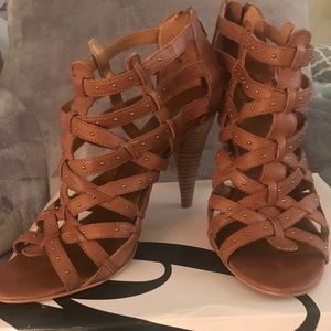 Tan Nine West heels